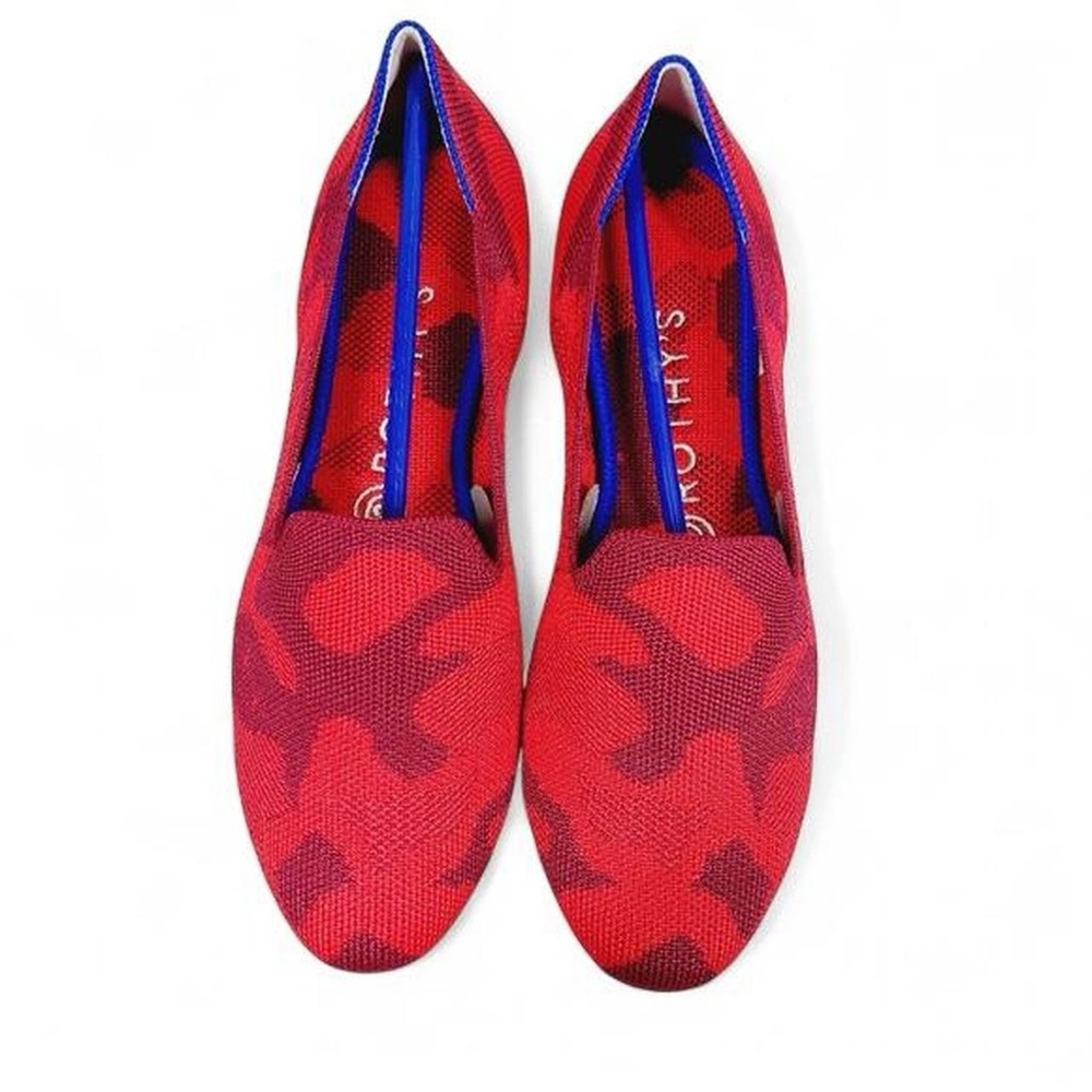 Rothy's The Loafer in a red camouflage size 8